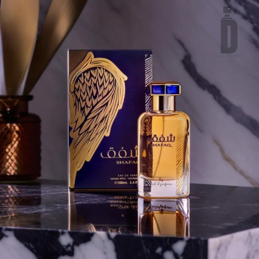 Shafaq perfume packaging by Ard Al Zaafaran
